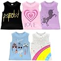 Kuchipoo Girls Sleeveless Regular Fit Cotton T-Shirt