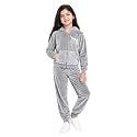 Kuchipoo Girls Velvet Zipper Hooded Sweatshirt amp