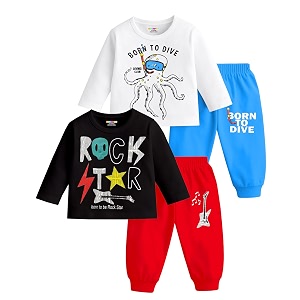 KUCHIPOO Kids Regular Fit Cotton T-Shirts and