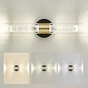 kudos Black and Gold LED Vanity Light, Crystal Bubble and Clear Glass, 3CCT