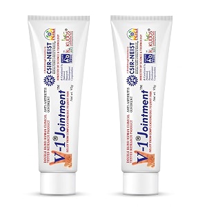 kudos ayurveda v-1 pain relief cream  clinically tested ayurvedic formula  fast relief for joint muscle amp back pain  non-greasy amp fast absorbing  90g pack of 2