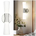 kudos 16 Inch Brushed Nickel Vanity Lights, Milk White Glass, KDVL13-BN
