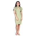 KUDUZO Girls Knee Length Short Sleeve Solid