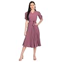 KUDUZO Women39s Crepe Mauve Color V Neck