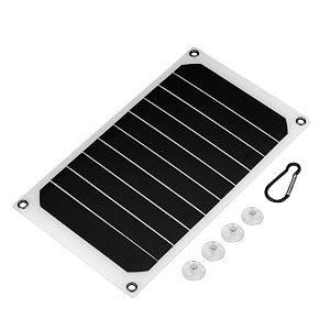 solar panel mobile power ip64 waterproof outdoor portable solar charger mobile power charger 5v usb output compatible with smartphones tablets black