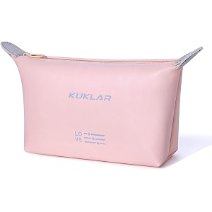 kuklar small pouch toiletry bag for women waterproof makeup pouch for purse travel portable zip pouch aesthetic bag pink