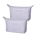 KUKLAR Small Pouch Toiletry Bag for Women Waterproof Makeup Pouch for Purse Travel Portable Zip Pouch Aesthetic Bag Pack of 2 (Lavender)