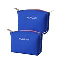 KUKLAR Small Pouch Toiletry Bag for Women Waterproof Makeup Pouch for Purse Travel Portable Zip Pouch Aesthetic Bag Pack of 2 (Blue)