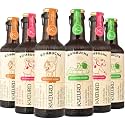 KULTUR'D Kombucha (No Added Sugar) - Lychee Lemonade,Ginger Lemongrass,Elderflower Muskmelon,Pack Of 6|Fermented,All Natural,Gut Healthy Drink|6 X 220Ml|Vegan,Low Calorie,Zero Sugar - Black,1320 Ml