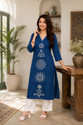 KULTURECREATION Women Embroidered Straight Kurta