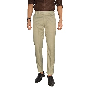 KUNDAN Slim Fit Men Polyester Viscose Blend