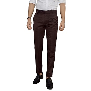 KUNDAN Slim Fit Men Polyester Viscose Blend