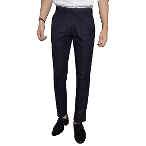 KUNDAN Slim Fit Men Polyester Viscose Blend
