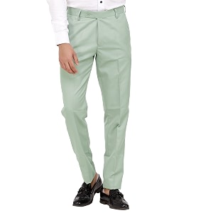 KUNDAN Slim Fit Men Polyester Viscose Blend