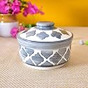 Multipurpose Ceramic Donga – Grey Star | 450 ML Lidded Serving Donga | Microwave &amp; Dishwasher Safe | Ideal for Gravy, Dal, Curry &amp; More