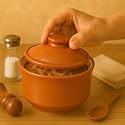 Multipurpose Ceramic Donga – Terracotta | 450 ML Lidded Serving Donga | Microwave &amp; Dishwasher Safe | Ideal for Gravy, Dal, Curry &amp; More