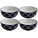 Ceramic Hand Painted Dessert Bowls - 200 Ml, 4 Pieces, Blue Chidi