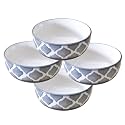Ceramic Hand Painted Dessert Bowls - 200 Ml, 4 Pieces, Grey