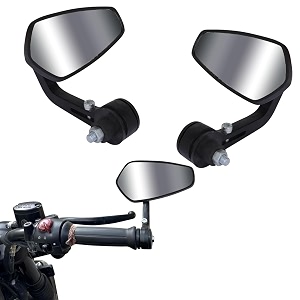motorcycle handlebar mirrors side view edge mirrors universal fit for bikes round oval