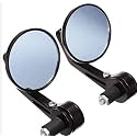 Motorcycle Handlebar Mirrors Side View Edge Mirrors, Universal Fit For Bikes (Round)