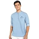 Kuons Avenue Men39s Denim Casual Short Kurta