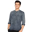 Kuons Avenue Men39s Denim Casual Short Kurta