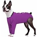 Kuoser Dog Surgery Suit Female Spay, Dog Recovery Sleeves for Front Legs, Prevent Licking Recovery Suit for Dogs, Pet Surgical Suit Doggie Onesie, Puppy Elbow Protector for Leg Injuries and Joint Pain