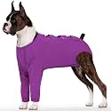 Kuoser Dog Surgery Suit Female Spay, Dog Recovery Sleeves for Front Legs, Prevent Licking Recovery Suit for Dogs, Pet Surgical Suit Doggie Onesie, Puppy Elbow Protector for Leg Injuries and Joint Pain