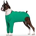 Kuoser Dog Surgery Suit Female Spay, Dog Recovery Sleeves for Front Legs, Prevent Licking Recovery Suit for Dogs, Pet Surgical Suit Doggie Onesie, Puppy Elbow Protector for Leg Injuries and Joint Pain