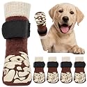Kuoser Non-Slip Dog Socks for Hardwood Floors, Paw Protector to Prevent Licking, Double-Side Grippers Dog Boot for Hot Pavement/Traction/Recovery/Warmth, Breathable Shoes for Small, Medium, Large Dogs