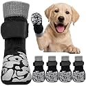 Kuoser Non-Slip Dog Socks for Hardwood Floors, Paw Protector to Prevent Licking, Double-Side Grippers Dog Boot for Hot Pavement/Traction/Recovery/Warmth, Breathable Shoes for Small, Medium, Large Dogs