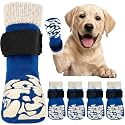 Kuoser Non-Slip Dog Socks for Hardwood Floors, Paw Protector to Prevent Licking, Double-Side Grippers Dog Boot for Hot Pavement/Traction/Recovery/Warmth, Breathable Shoes for Small, Medium, Large Dogs