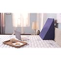 Kurl-On Compact Foldable Wedge Pillow for Sleeping, Reading, Working, Rest or Elevation - Breathable and Washable Cover,55.9 x 50.8 x 30.5 cm, Blue Color,1 Piece