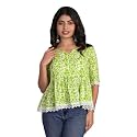 KURTARI Womens Cotton Floral Anarkali Kurti Top