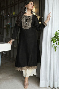 KurtiByHarshita Women Embroidered A-line Kurta