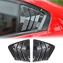 Kurtz Rear Side Window Louvers for 9th Gen Honda Civic Sedan 2012 2013 2014 2015 Air Vent Scoop Shades Cover Blinds Trim Sport Accessories ABS Carbon Fiber 2PCS