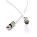 100 Meter 3ghz 75 Ohm Coaxial RG-6 Cable for All DTH Antenna Dish TV comptable Cable Wire and Set top Box with Original Connector Pins & 10 Cable Clip (White).