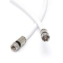 25 Meter 3ghz 75 Ohm Coaxial RG-6 Cable for All DTH Antenna Dish TV comptable Cable Wire and Set top Box with Original Connector Pins &amp; 10 Cable Clip (White).