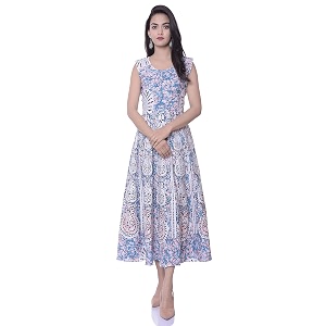 kuruti b sheets brand women39s midi-dress rajasthani traditional cotton printed dress for women