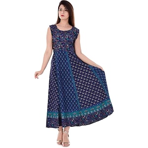 kuruti b sheets brand women39s midi-dress rajasthani traditional cotton printed dress for women