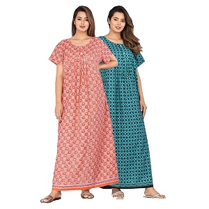 Kuruti B Sheets Cotton Nighty for Women