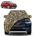 Kushaq 100% Waterproof Car Cover | Dustproof Sun Protection Cover | Soft Cotton Lining | Triple Stitched | Mirror Pocket | Antenna Pocket | All Weather Body Cover (Army)