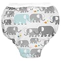 Kushies Baby Waterproof Training Pant (22-29 Pounds), White Elephants, Small