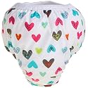 Kushies Baby Waterproof Training Pant (33-38 Pounds), Doodle Hearts, White, Large
