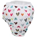 Kushies Baby Waterproof Training Pant (38-44 Pounds), Doodle White Hearts, X-Large