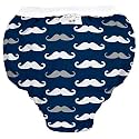Kushies Baby Waterproof Training Pant, Navy, 38-44 Pounds, Mustache, X-Large