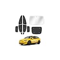 KUST Car Window Shades for Tesla Model X 2016-2021 Windshield Sun Shade Side Window Cover UV Block Privacy Protection Accessories for Camping Blackout Rear Back Full Set 10PCS