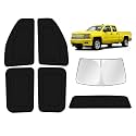 KUST Car Window Shades for Chevrolet Silverado 1500 2014-2017 2018 2019 Windshield Sun Shade Side Window Cover UV Block Privacy Protection Accessories for Camping Blackout Rear Back Full Set 6PCS