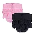 KUTKUT 2 Pack Dog Diapers,Washable Dog Diapers Highly Absorbent Reusable Diapers for Female Dog Period Panties Dresses for Dogs in Heat, Period or Excitable Urination(2XL: Waist: 69cm-82cm)