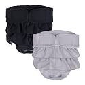 KUTKUT 2 Pack Dog Female Diapers, Ultra Absorbent Reusable Doggie Diapers, WashablePanties Diaper for Dog Period Dogs in Heat, Period or Incontinence (XL: Waist: 59cm - 69cm)